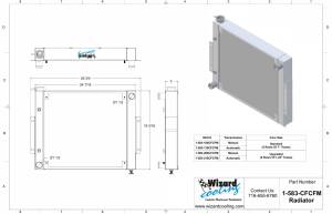 Wizard Cooling Inc - 1976-1986 Jeep CJ Aluminum (CROSS FLOW) Radiator (FORD/MOPAR V8) - 583-100CFCFM - Image 3