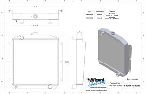 Wizard Cooling Inc - 1952-1953 Mercury (Chevy V8) Aluminum Radiator - 40004-100 - Image 4