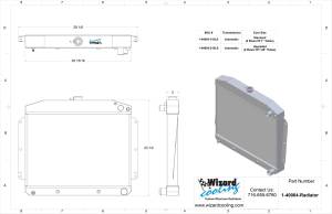 Wizard Cooling Inc - 1952-1953 Mercury (LS SWAP) Aluminum Radiator - 40004-110LS - Image 2