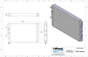 Wizard Cooling Inc - Wizard Cooling - 2006-2009 Ferrari 430 Aluminum Radiator (w/ Sensor hole) - 60011-500 - Image 3