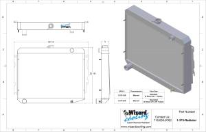 Wizard Cooling Inc - 1970-73 26" B/B Mopar Applications Aluminum Radiator - 375-100 - Image 2