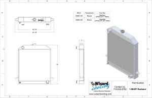 Wizard Cooling Inc - Wizard Cooling - 1940-1941 Ford Truck & 1939-1941 Car w/ Chevy V8 Aluminum Radiator - 98497-100 - Image 3