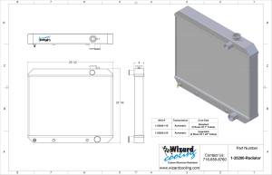 Wizard Cooling Inc - Wizard Cooling - 1965 Oldsmobile Cutlass/442 (w/ Factory AC) Aluminum Radiator - 25200-110 - Image 4