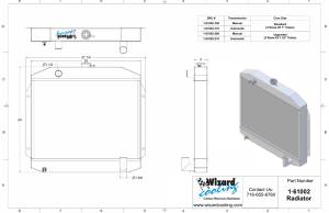 Wizard Cooling Inc - 1952-54 Hudson Hornet/ Super Wasp Aluminum Radiator - 61002-110 - Image 2