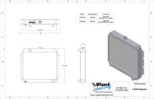 Wizard Cooling Inc - Wizard Cooling - 1970-73 22" Mopar Applications Aluminum Radiator - 526-100 - Image 3