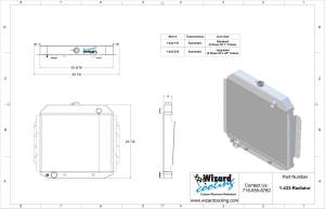 Wizard Cooling Inc - 1966-1979 Ford F Series/ 1978-79 Bronco Aluminum Radiator - 433-210 - Image 3