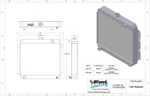 Wizard Cooling Inc - Wizard Cooling - 1970-73 22" Mopar (6CYL) Applications Aluminum Radiator - 527-100 - Image 3