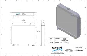 Wizard Cooling Inc - Wizard Cooling - 1970-73 22" Mopar (6CYL) Applications Aluminum Radiator - 527-110 - Image 3