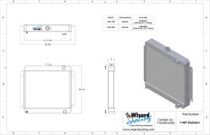 Wizard Cooling Inc - Wizard Cooling - 1973-1976 22" Mopar Applications Aluminum Radiator - 497-100 - Image 4