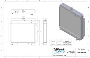 Wizard Cooling Inc - Wizard Cooling - 1973-1976 22" Mopar Applications Aluminum Radiator - 497-210 - Image 4