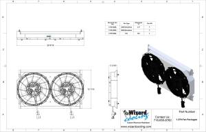 Wizard Cooling Inc - 1967-1970 Ford Mustang - (SHROUD w/ BRUSHLESS FANS) - 379-002BL- 3.5" Thick - Image 7