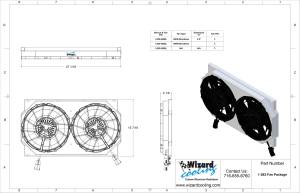 Wizard Cooling Inc - 1964-1965 Chevelle/ Malibu/ Monte Carlo/ El Camino (SHROUD w/ BRUSHLESS FANS) - 282-002BL - Image 3