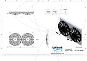 Wizard Cooling Inc - 1962-1967 Chevrolet Nova / Chevy II (SHROUD w/ LOW PROFILE FANS) - 1673-002LP - Image 2