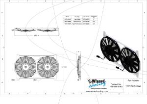 Wizard Cooling Inc - 1962-1967 Chevrolet Nova / Chevy II (LOW PROFILE FANS & BRACKET) - 1673-003LP - Image 2