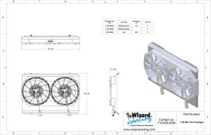 Wizard Cooling Inc - 1969-1971 Ford Galaxie, 1971-1972 Mustang (SHROUD w/ BRUSHLESS FANS) - 381-002BL - Image 2