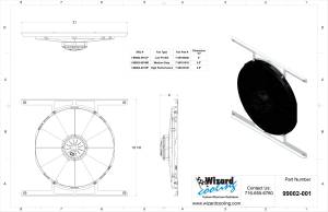 Wizard Cooling Inc - 1955-1959 Chevrolet Trucks (BRACKET w/ LOW PROFILE FAN) - 99002-001LP - Image 2