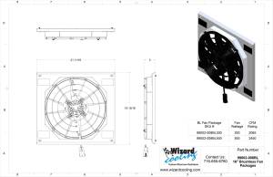 Wizard Cooling Inc - 1955-1959 Chevrolet Trucks (SHROUD w/ BRUSHLESS FAN) - 99002-008BL300 - Image 3