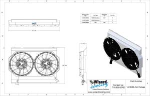 Wizard Cooling Inc - 1966-1967 Lincoln (SHROUD W/ BRUSHLESS FANS) - 41003-002BL - Image 4