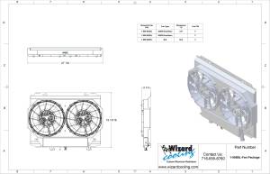 Wizard Cooling Inc - 1980-1993 Ford Mustang (SHROUD w/ BRUSHLESS FANS) - 556-002BL - Image 2