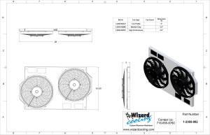 Wizard Cooling Inc - 1993-2002 Chevrolet Camaro/ Z28/ Firebird (SHROUD w/ LOW PROFILE FANS) - 2365-002LP - Image 2