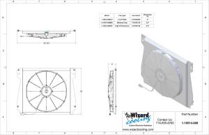 Wizard Cooling Inc - 1946-1948 Chevrolet Street Rod / 6 CYL CORE SUPPORT (SHROUD w/ LOW PROFILE FAN) - 10514-008LP - Image 2