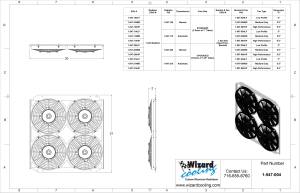 Wizard Cooling Inc - 1966-1977 Ford Bronco Aluminum (BRACKET w/ Quad Low Profile Fans) - 547-004LP - Image 2