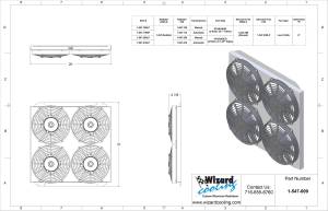 Wizard Cooling Inc - 1966-1977 Ford Bronco Aluminum SHROUD (w/ Quad Low Profile Fans) - 547-009LP - Image 5