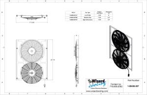 Wizard Cooling Inc - 1936 Ford Car (BRACKET w/ PUSHER HIGH PERFORMANCE & MEDIUM DUTY FANS) - 98496-007HP - Image 8