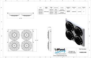 Wizard Cooling Inc - 1953-1956 Ford Trucks (SHROUD w/ QUAD LOW PROFILE FANS) - 98502-009LP - Image 6