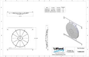 Wizard Cooling Inc - 1953-1956 Ford Trucks (BRACKET w/ LOW PROFILE FAN) - 98502-001LP - Image 2