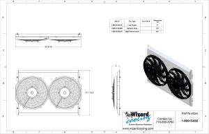 Wizard Cooling Inc - 1957-1959 Ford Fairlane (SHROUD w/ HIGH PERFORMANCE FANS) - 98515-002HP - Image 2