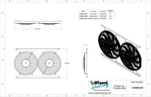 Wizard Cooling Inc - 1957-1959 Ford Ranchero (BRACKET w/ HIGH PERFORMANCE FANS) - 98506-003HP - Image 2