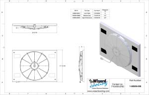 Wizard Cooling Inc - 1957-1959 Ford Ranchero (SHROUD w/ HIGH PERFORMANCE FAN) - 98506-008HP - Image 1