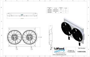 Wizard Cooling Inc - 1957-1959 Ford Ranchero (SHROUD w/ BRUSHLESS FANS) - 98506-002BL - Image 2