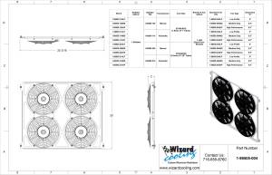 Wizard Cooling Inc - 1957-1960 Ford Truck (BRACKET w/ QUAD LOW PROFILE FANS) - 98505-004LP - Image 2