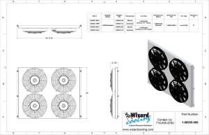 Wizard Cooling Inc - 1957-1960 Ford Truck (SHROUD & QUAD LOW PROFILE FANS) - 98505-009LP - Image 5