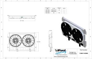 Wizard Cooling Inc - 1965 Ford Truck (SHROUD w/ BRUSHLESS FANS) - 98511-002BL - Image 2