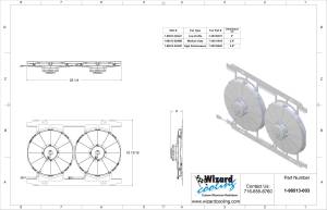 Wizard Cooling Inc - 1972-76 Ford Gran Torino/Ranchero (BRACKET w/ LOW PROFILE FANS) - 98513-003LP - Image 3