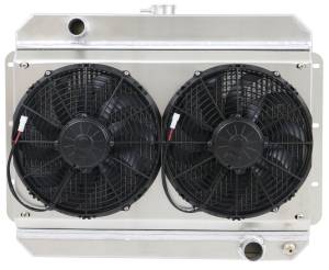 1959-1960 Chevrolet Bel Air/ Impala (15.5" Core) SHROUD w/ HIGH PERFORMANCE FANS - 281-002HP