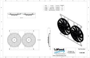 Wizard Cooling Inc - 1960-1963 Ford Galaxie 500XL (BRACKET w/ LOW PROFILE FANS) - 383-003LP - Image 2