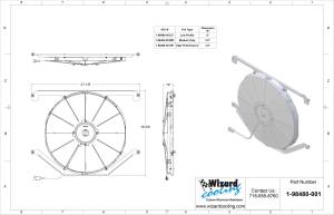 Wizard Cooling Inc - 1938-1939 Ford Trucks (BRACKET w/ HIGH PERFORMANCE FAN) - 98480-001HP - Image 2