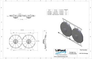 Wizard Cooling Inc - 1969-1971 Ford Galaxie, 1971-1972 Mustang- Fan & Bracket- 381-003HP - Image 2