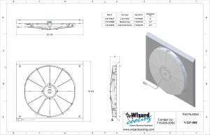 Wizard Cooling Inc - 1967-1969 Camaro/ Z28/ Firebird (20 3/4 IN Core) SHROUD w/ HIGH PERFORMANCE FAN - 337-008HP - Image 2