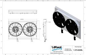 Wizard Cooling Inc - 1970-73 26" B/B Mopar Applications (SHROUD w/ BRUSHLESS FANS) - 375-002BL - Image 2