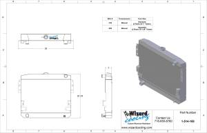 Wizard Cooling Inc - 1974-1978 Ford Mustang II Aluminum Radiator - 514-100C (Cobra Kit Car) - Image 3