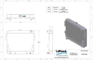 Wizard Cooling Inc - 1974-1978 Ford Mustang II Aluminum Radiator - 514-110C (Cobra Kit Car) - Image 3