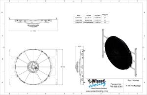 Wizard Cooling Inc - 1967-1969 Ford Mustang MERCURY Cougar (BRACKET w/ HIGH PERFORMANCE FAN) - 340-001HP - Image 2