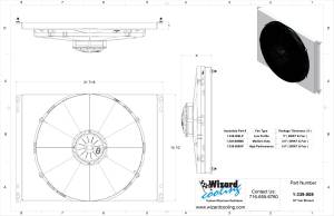 Wizard Cooling Inc - 1967-1969 Ford Mustang MERCURY Cougar (SHROUD w/ LOW PROFILE FAN) - 340-008LP - Image 2