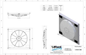 Wizard Cooling Inc - 1949-1953 Ford Car (SHROUD w/ LOW PROFILE Fan) - 91031-008LP - Image 2