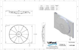 Wizard Cooling Inc - 1962-1967 Chevrolet Nova / Chevy II (HIGH PERFORMANCE FAN & SHROUD) - 1673-008HP - Image 2